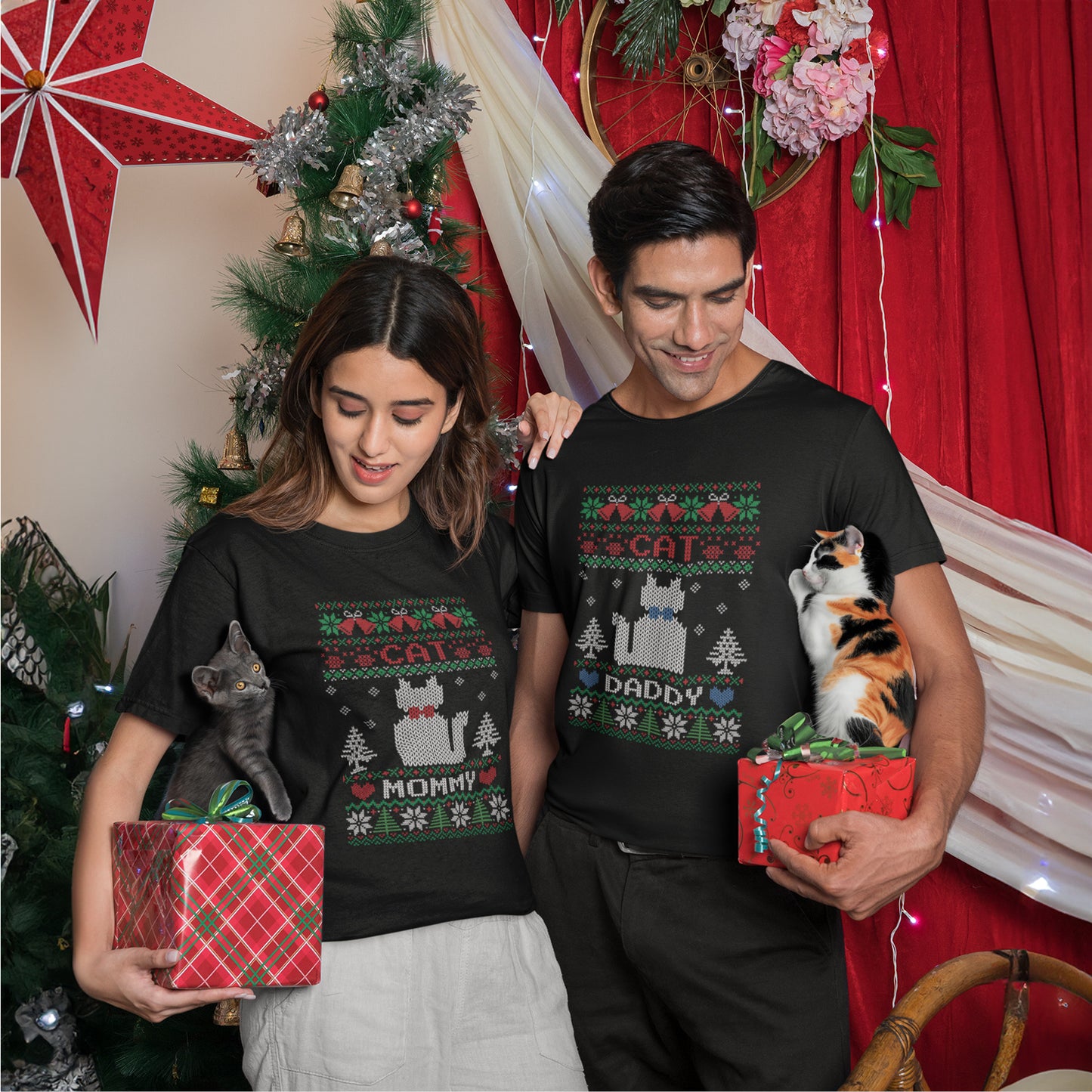 Cat Mommy - Ugly Christmas Sweater T-shirt