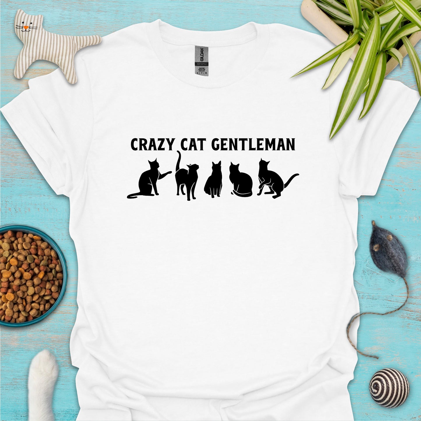 Crazy Cat Gentleman T-shirt