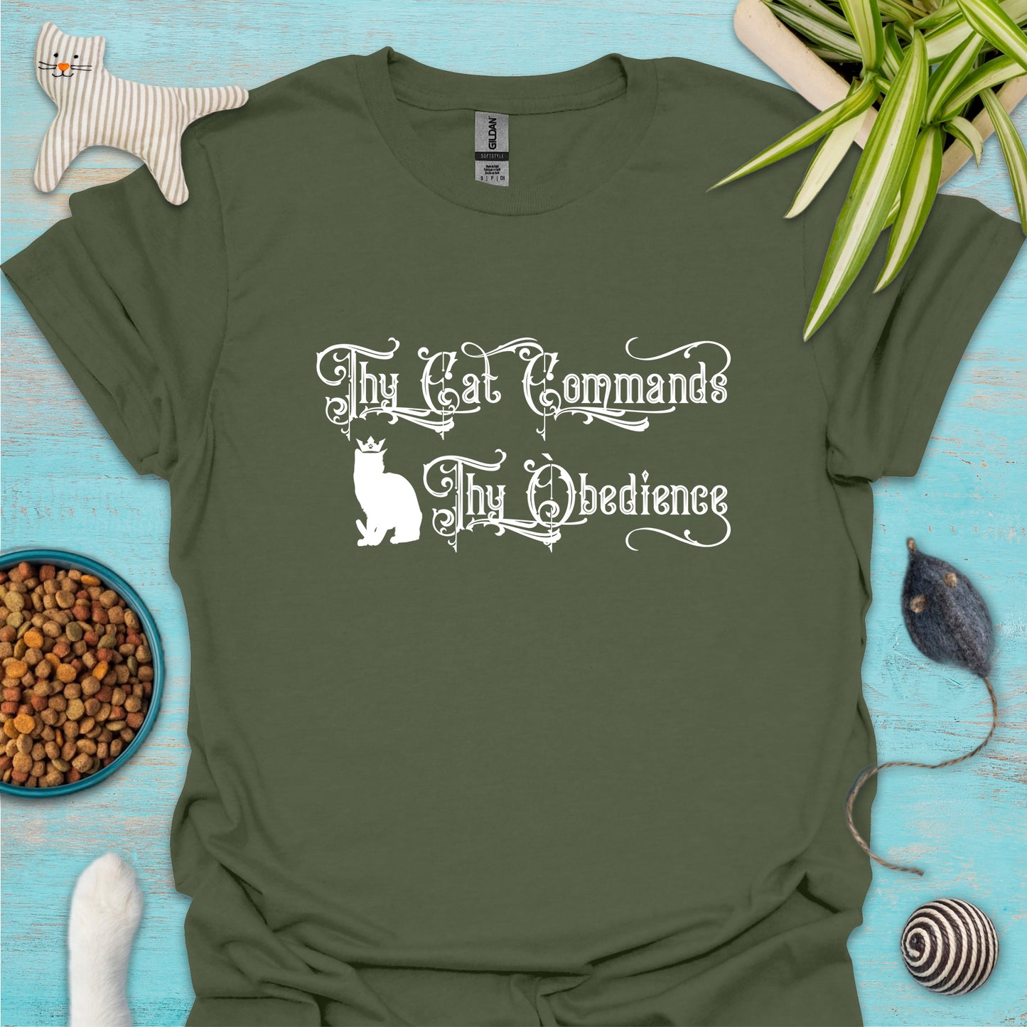 Thy Cat Commands Thy Obedience T-shirt