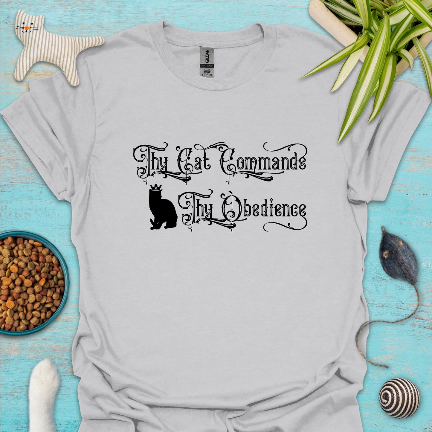 Thy Cat Commands Thy Obedience T-shirt