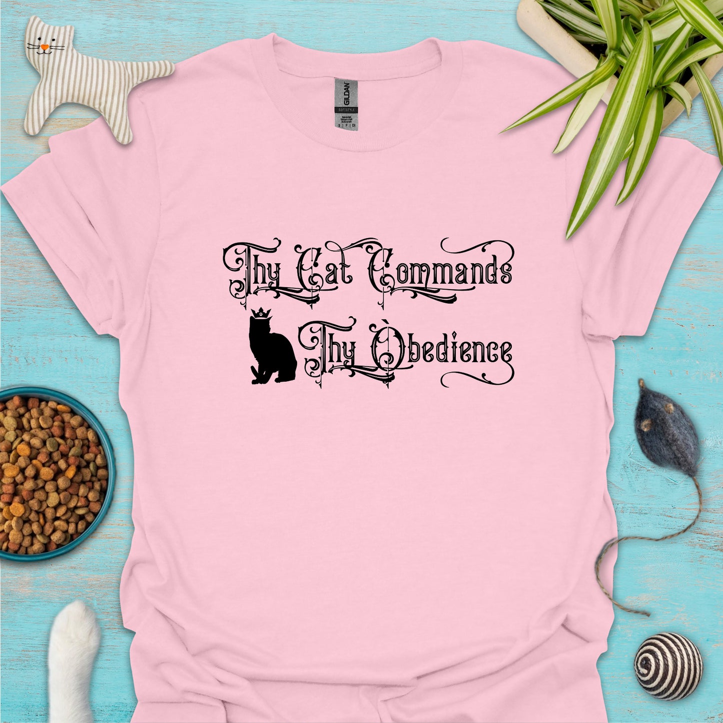 Thy Cat Commands Thy Obedience T-shirt