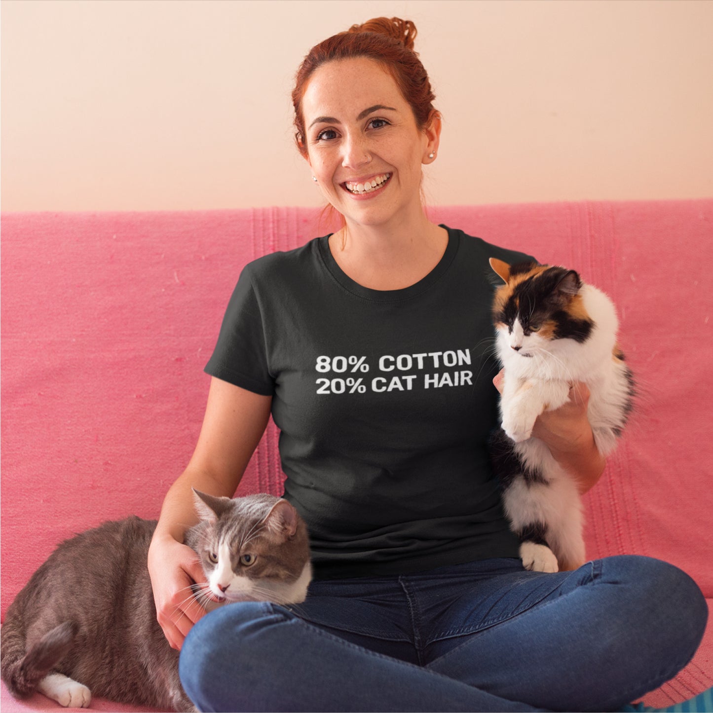 80% Cotton 20% Cat Hair T-shirt