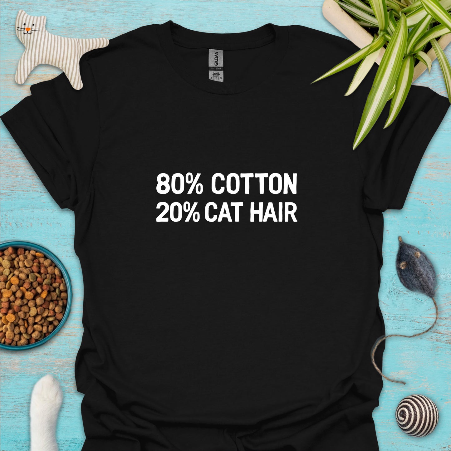 80% Cotton 20% Cat Hair T-shirt