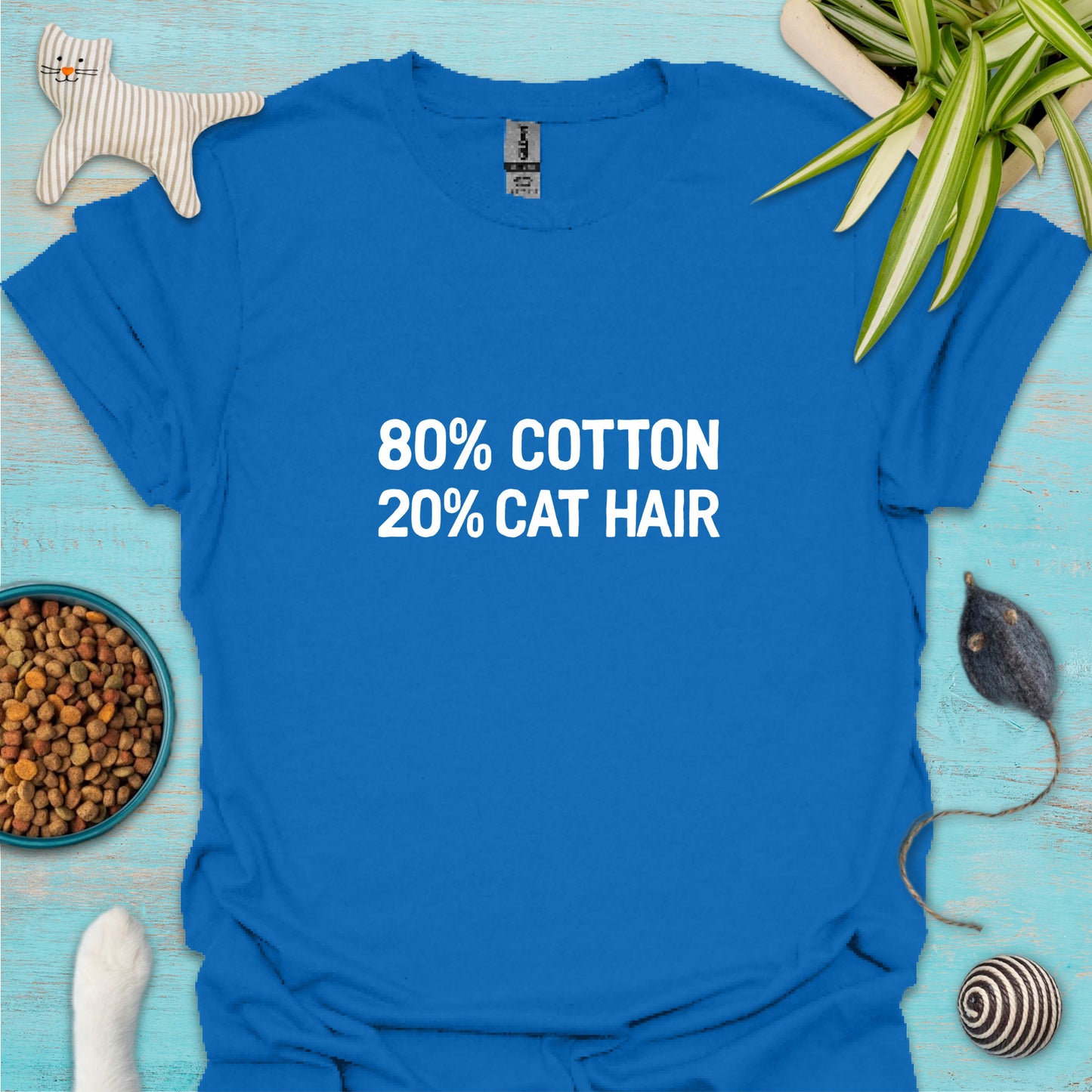 80% Cotton 20% Cat Hair T-shirt