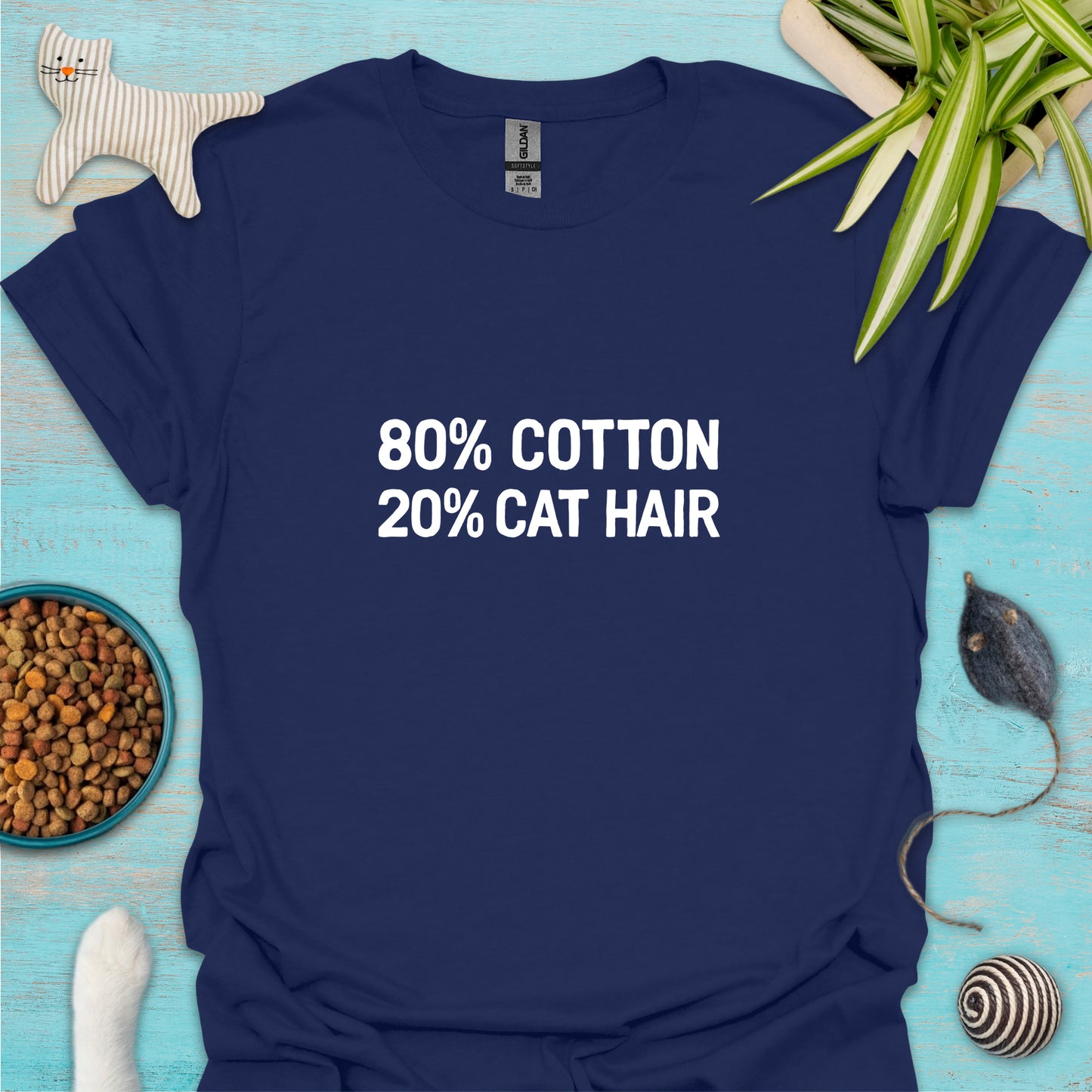 80% Cotton 20% Cat Hair T-shirt