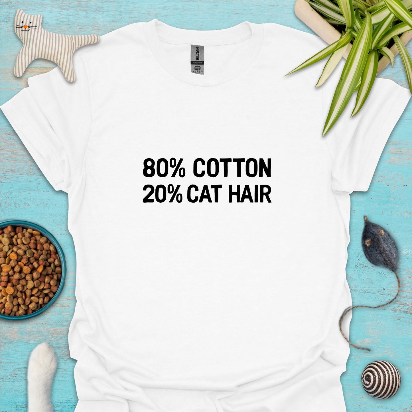 80% Cotton 20% Cat Hair T-shirt