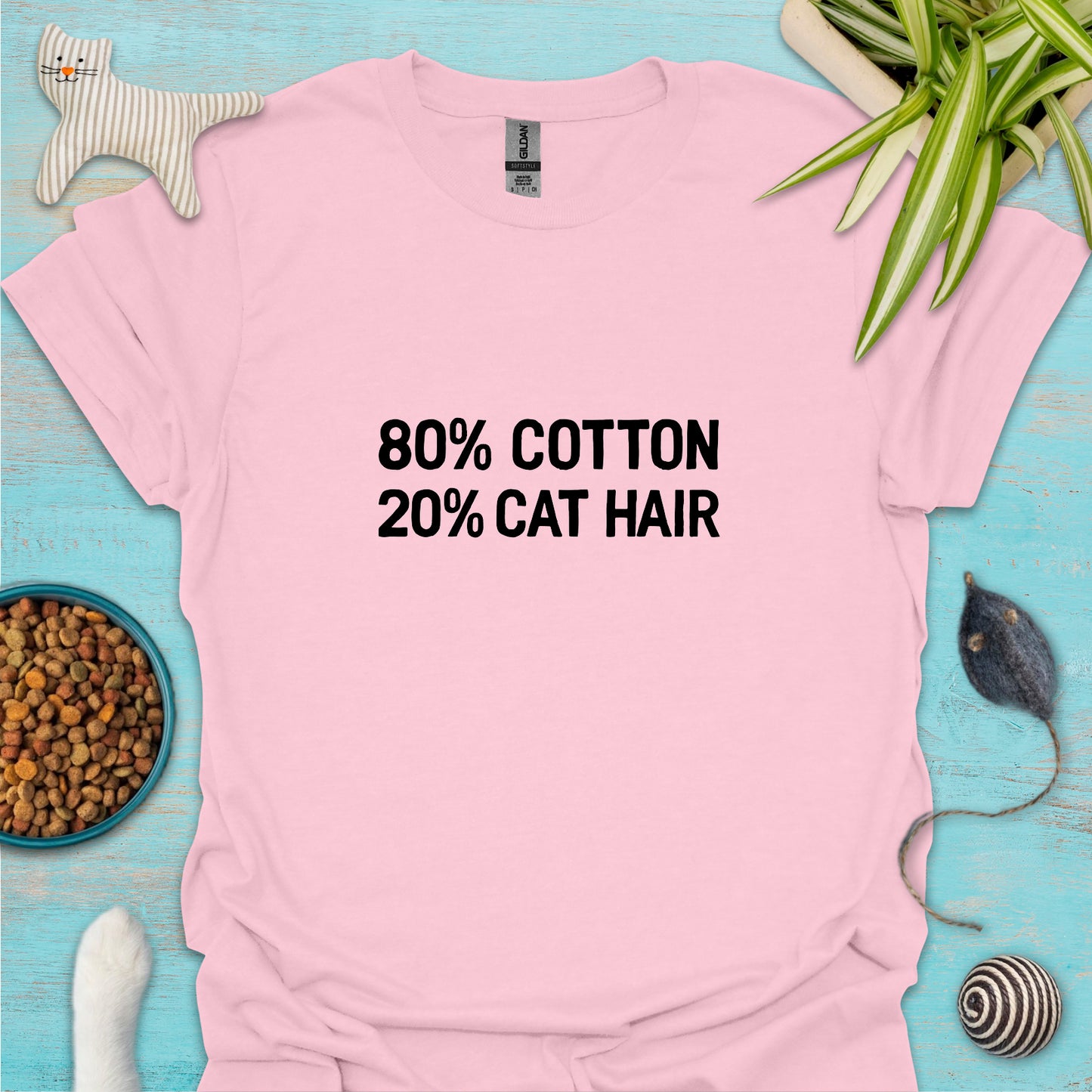 80% Cotton 20% Cat Hair T-shirt