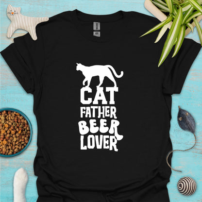 Cat Father Beer Lover T-shirt