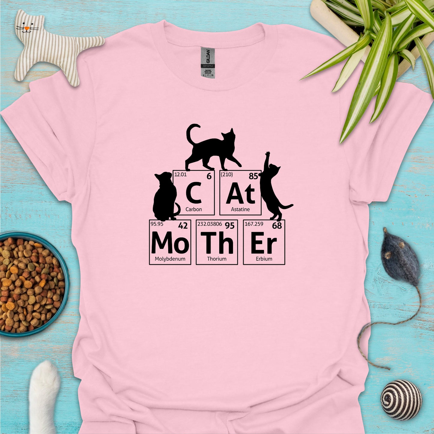 Cat Mother Chemistry Elements T-shirt