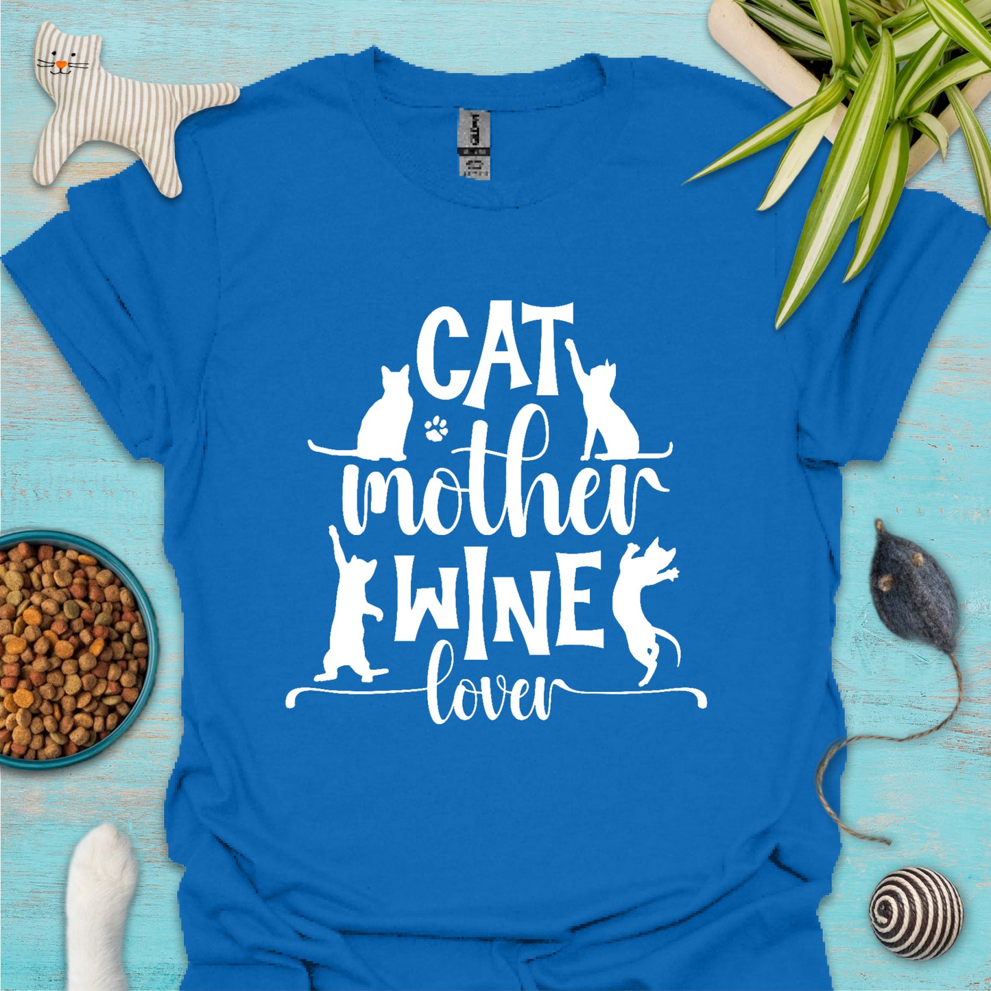 Cat Mother Wine Lover T-shirt