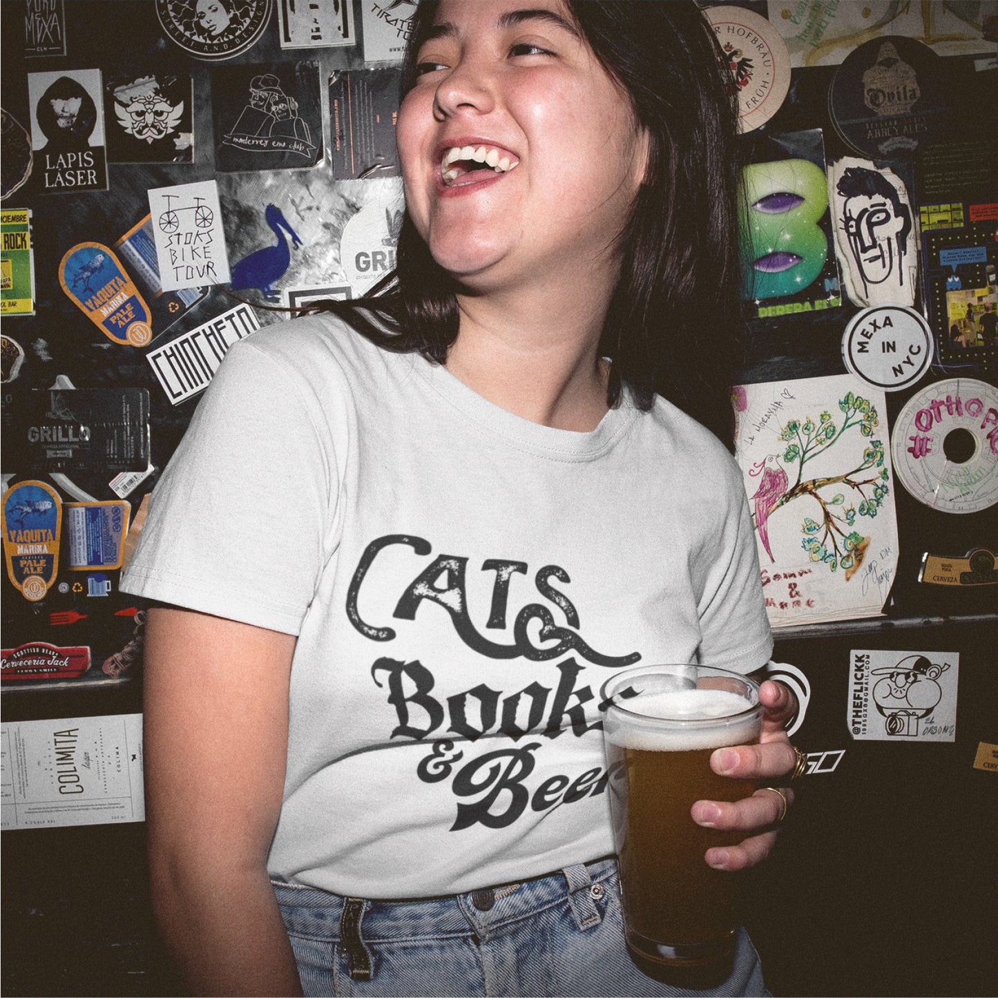 Cats, Books & Beer T-shirt