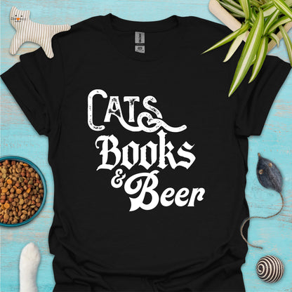 Cats, Books & Beer T-shirt