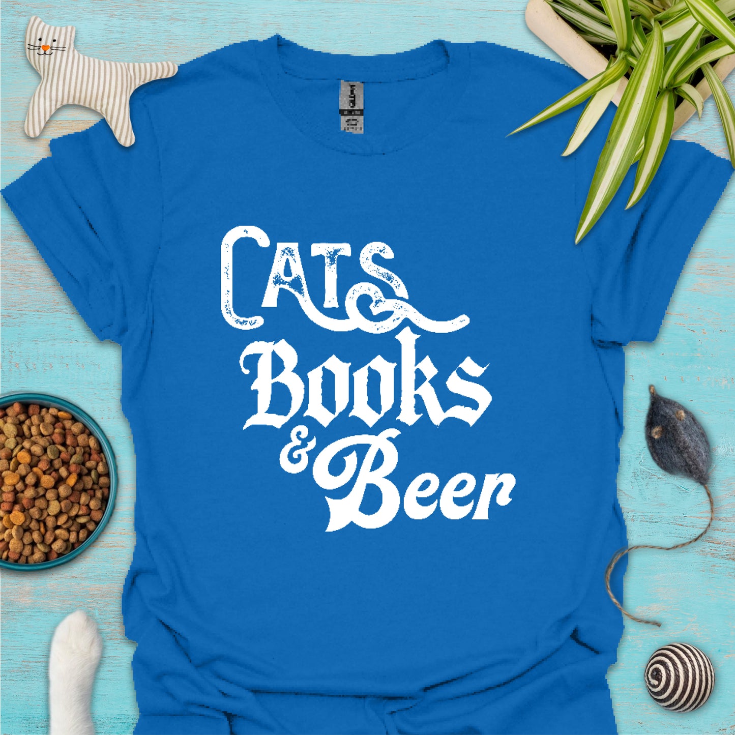 Cats, Books & Beer T-shirt