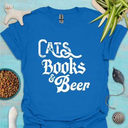 Cats, Books & Beer T-shirt