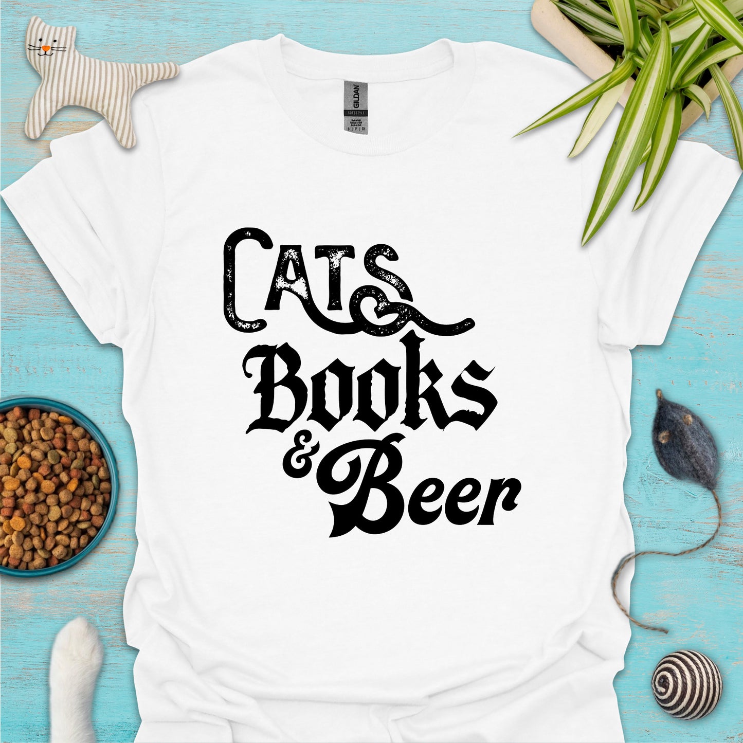 Cats, Books & Beer T-shirt