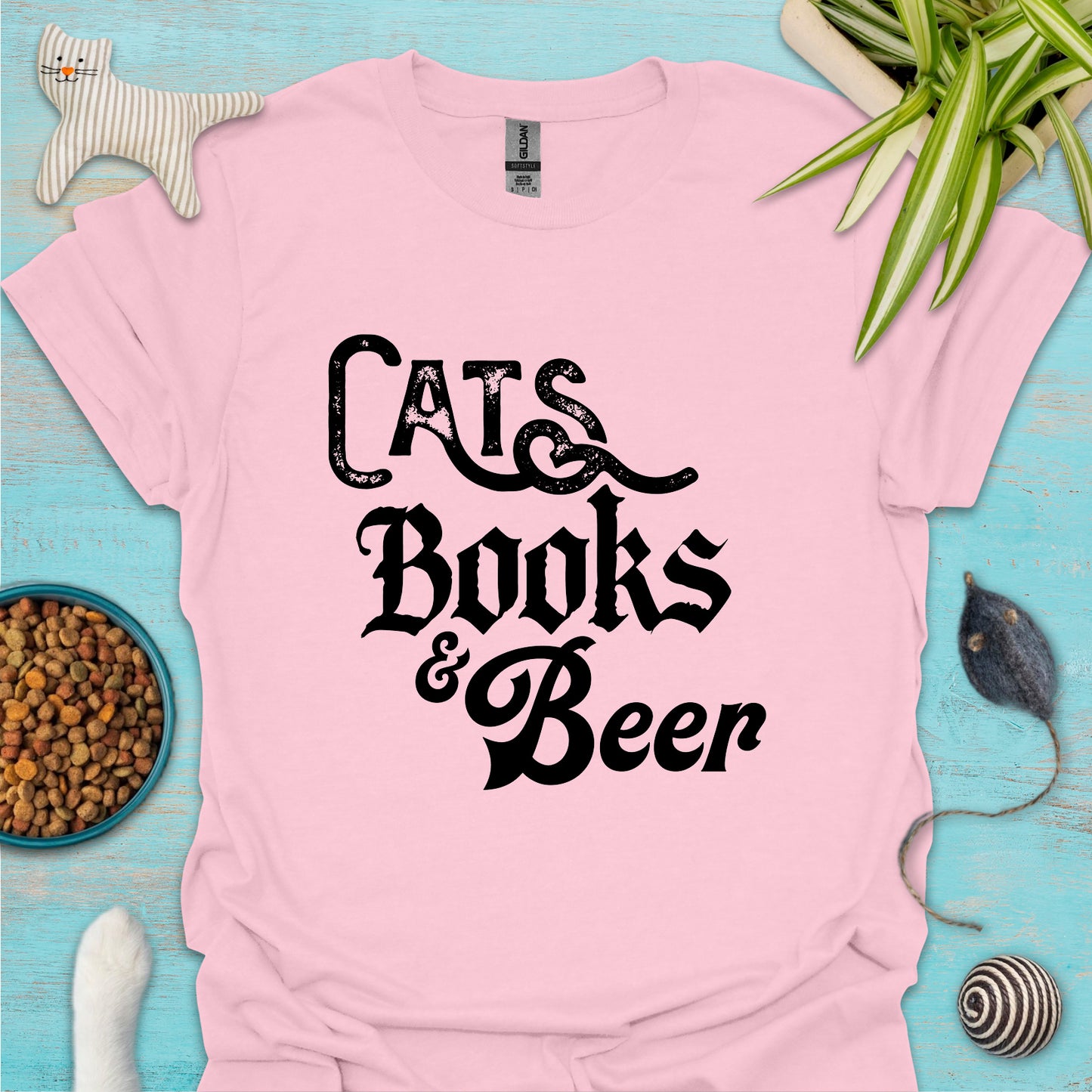 Cats, Books & Beer T-shirt