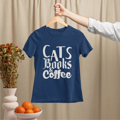 Cats, Books & Coffee T-shirt