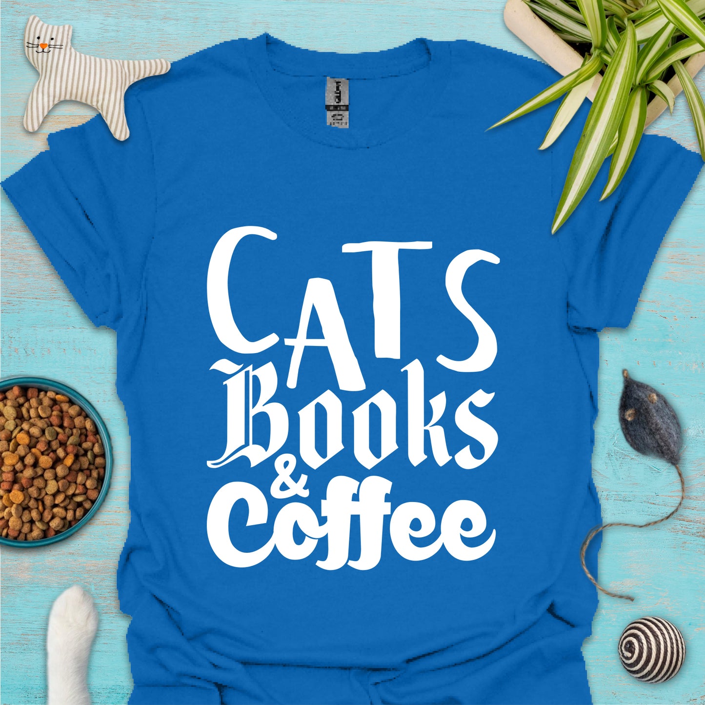 Cats, Books & Coffee T-shirt