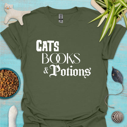 Cats, Books & Potions T-shirt