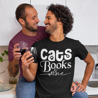 Cats, Books & Wine T-shirt