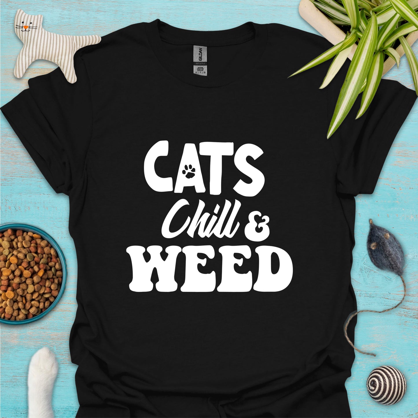 Cats, Chill & Weed T-shirt