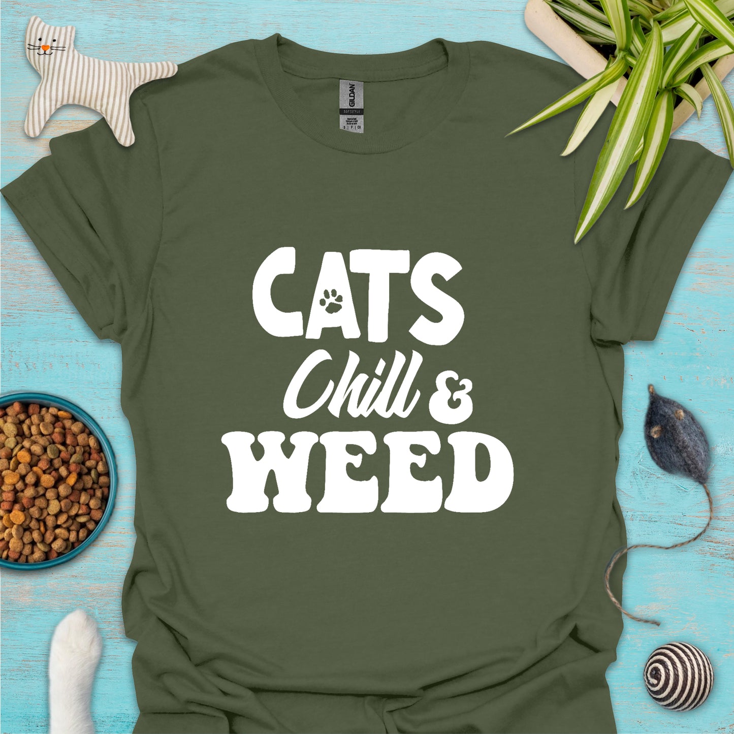 Cats, Chill & Weed T-shirt