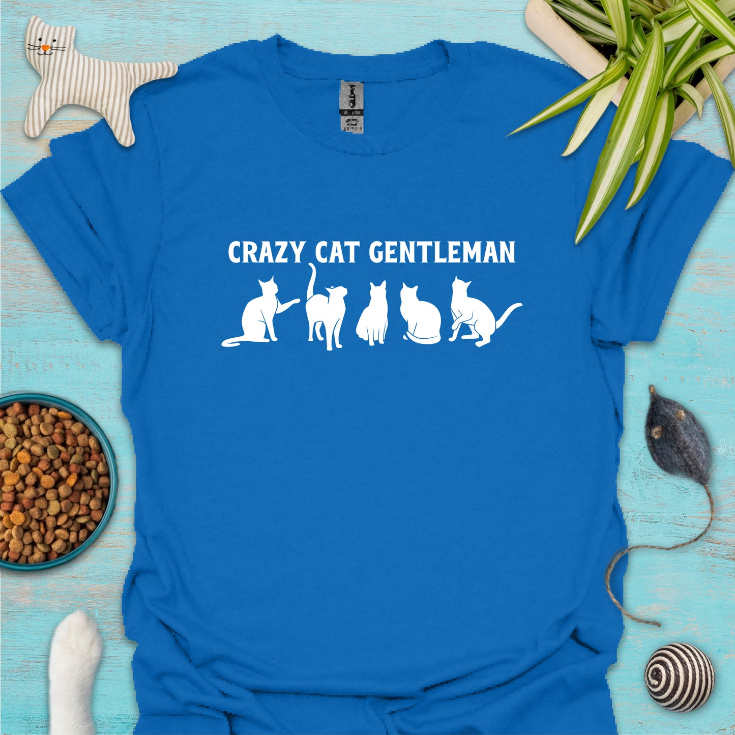 Crazy Cat Gentleman T-shirt