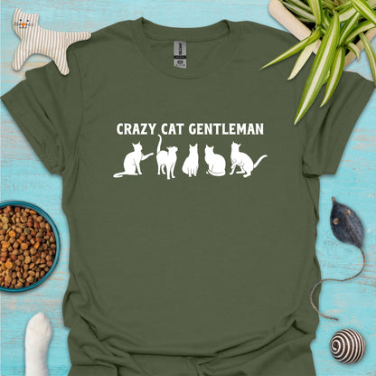 Crazy Cat Gentleman T-shirt