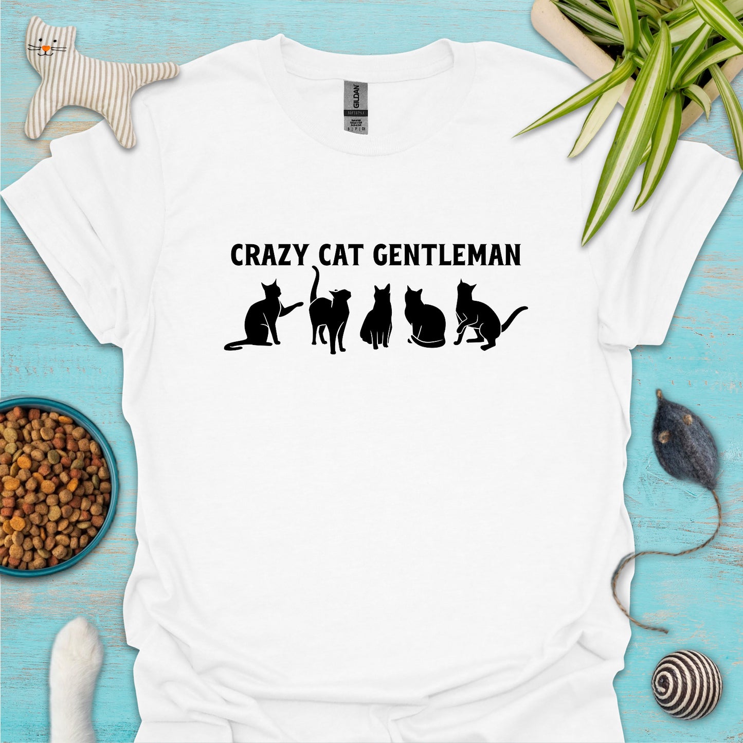 Crazy Cat Gentleman T-shirt