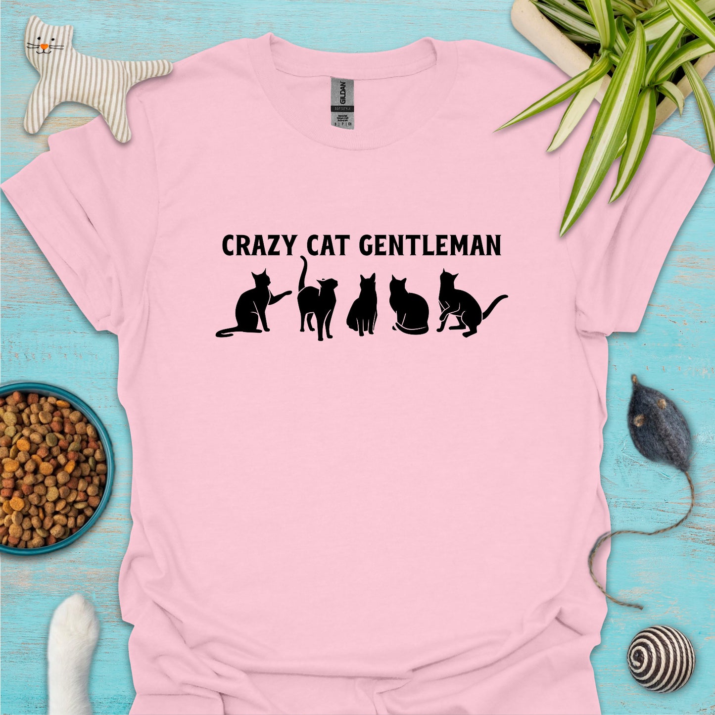 Crazy Cat Gentleman T-shirt