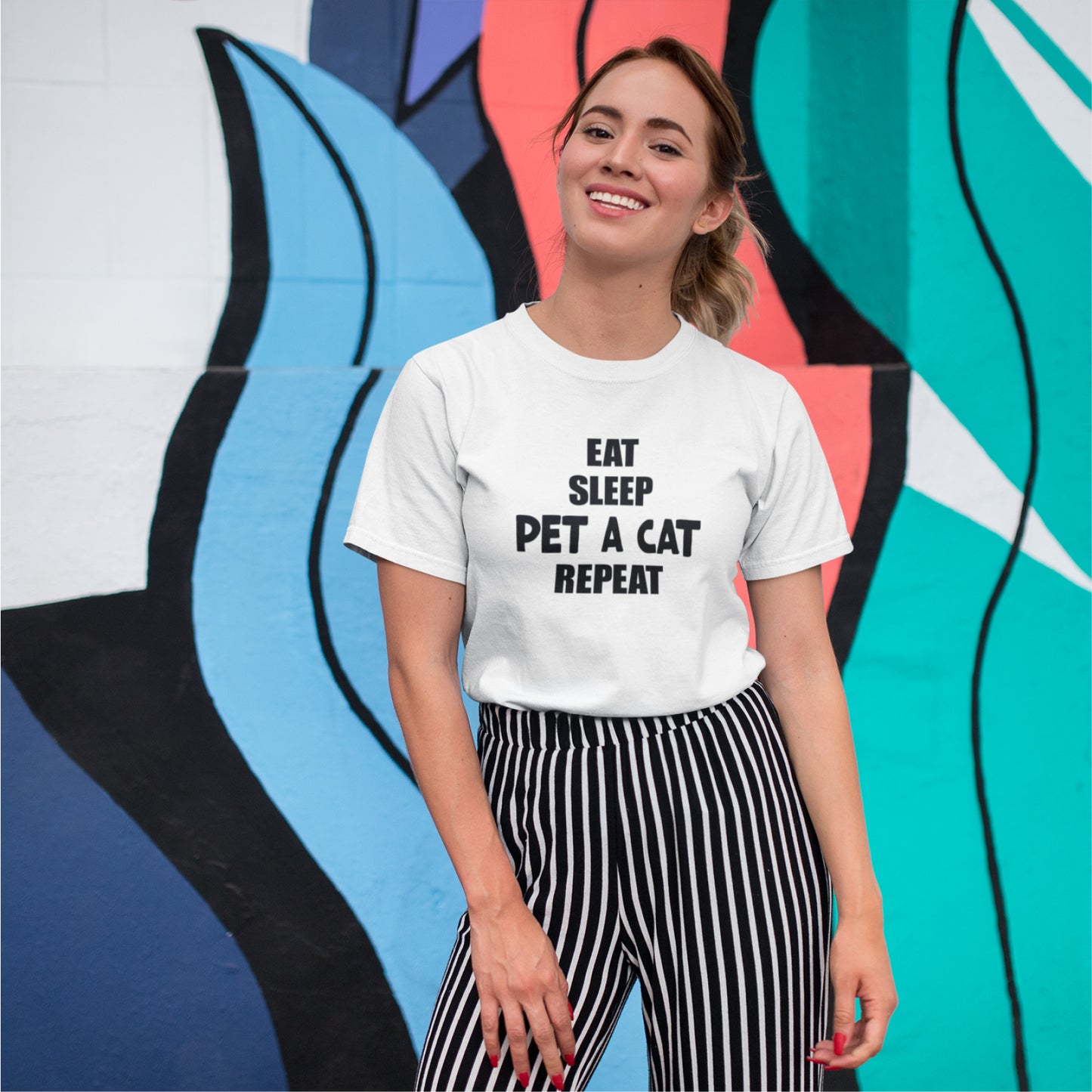 Eat, Sleep, Pet a Cat, Repeat T-shirt