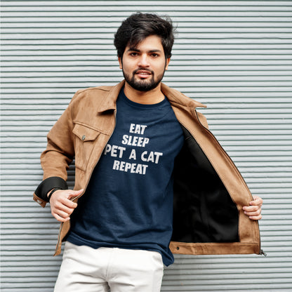 Eat, Sleep, Pet a Cat, Repeat T-shirt