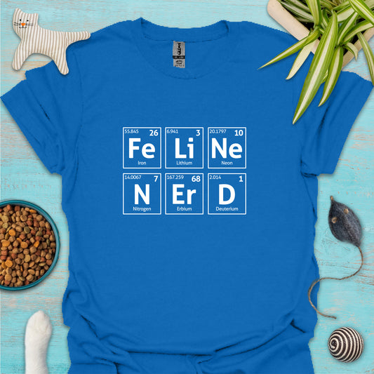 Feline Nerd Chemistry Elements Unisex T-shirt