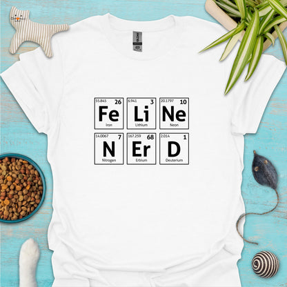 Feline Nerd Chemistry Elements Unisex T-shirt