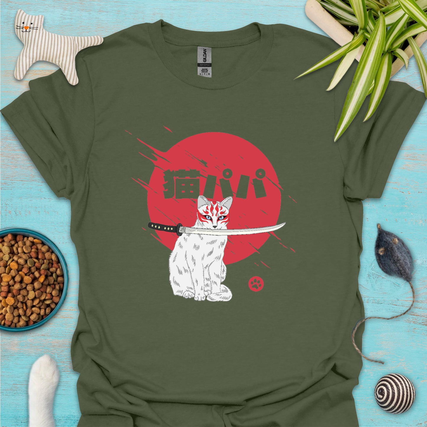 Neko Papa "Cat Daddy" Japanese Kanji T-Shirt