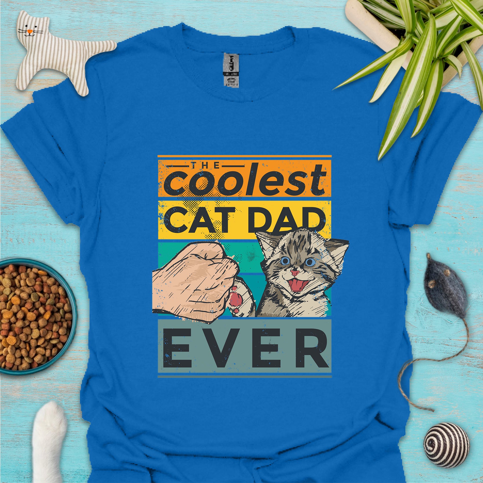 Vintage Best Cat Dad Ever Cat Dad Dad - Camiseta De Regalo Para El Día Del Padre, Negro, S