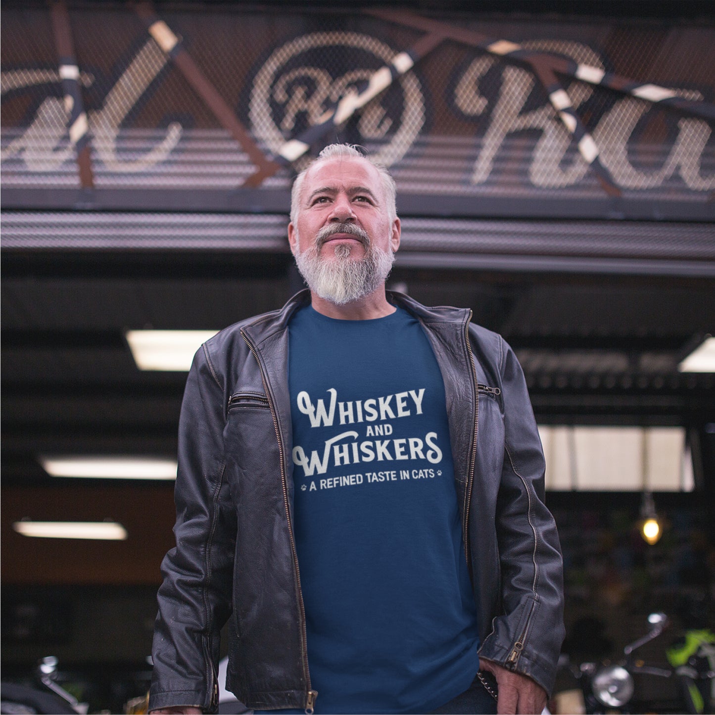 Whiskey and Whiskers: A Refined Taste in Cats T-shirt