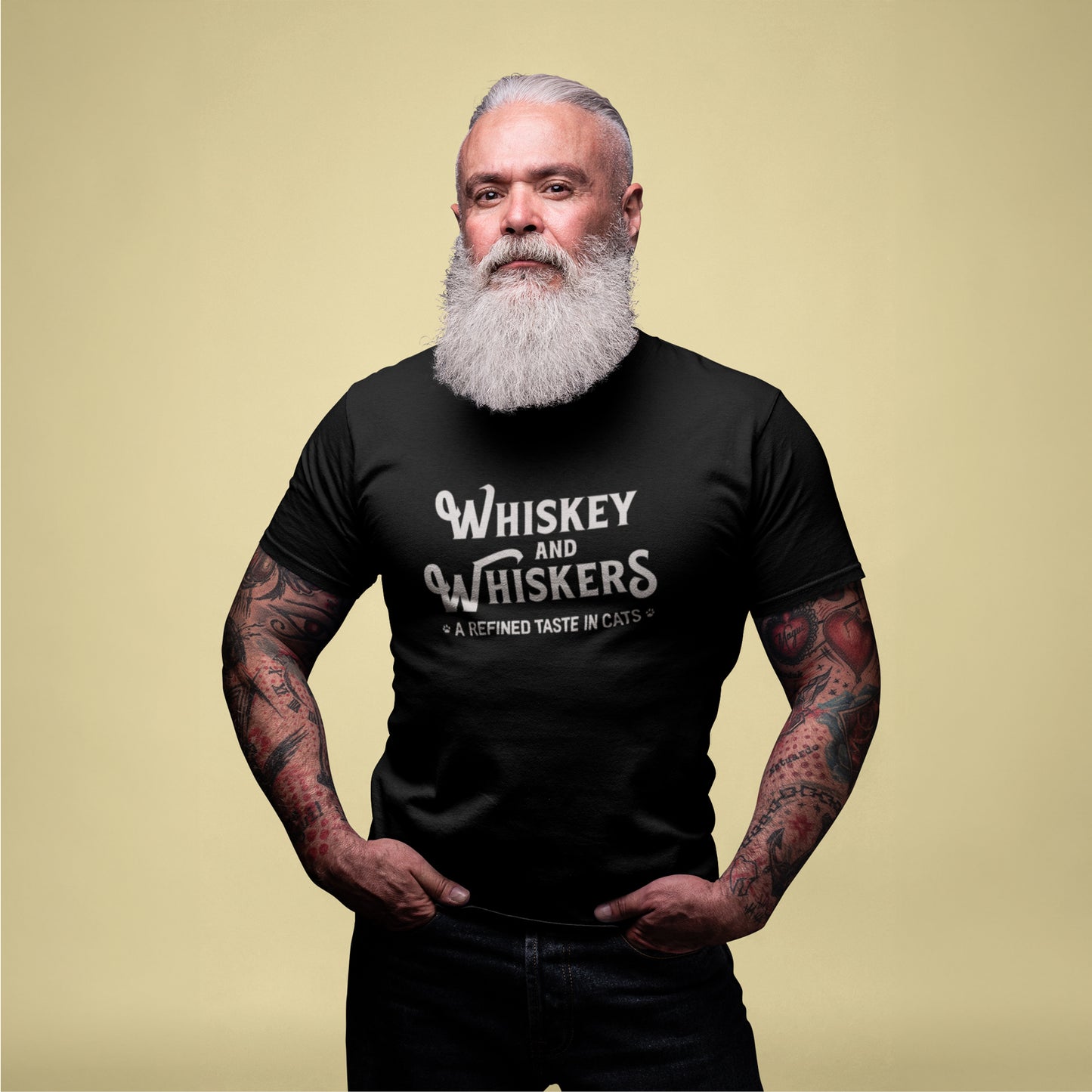 Whiskey and Whiskers: A Refined Taste in Cats T-shirt