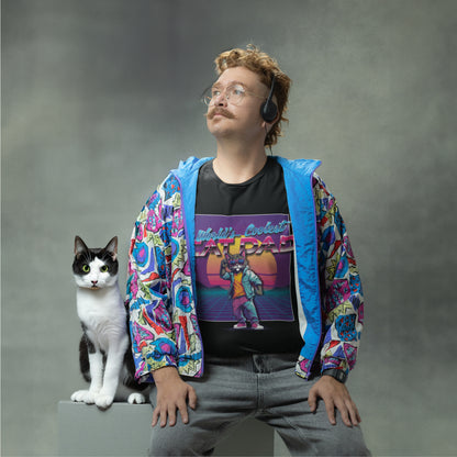 World's Coolest Cat Dad 80's Retro T-shirt