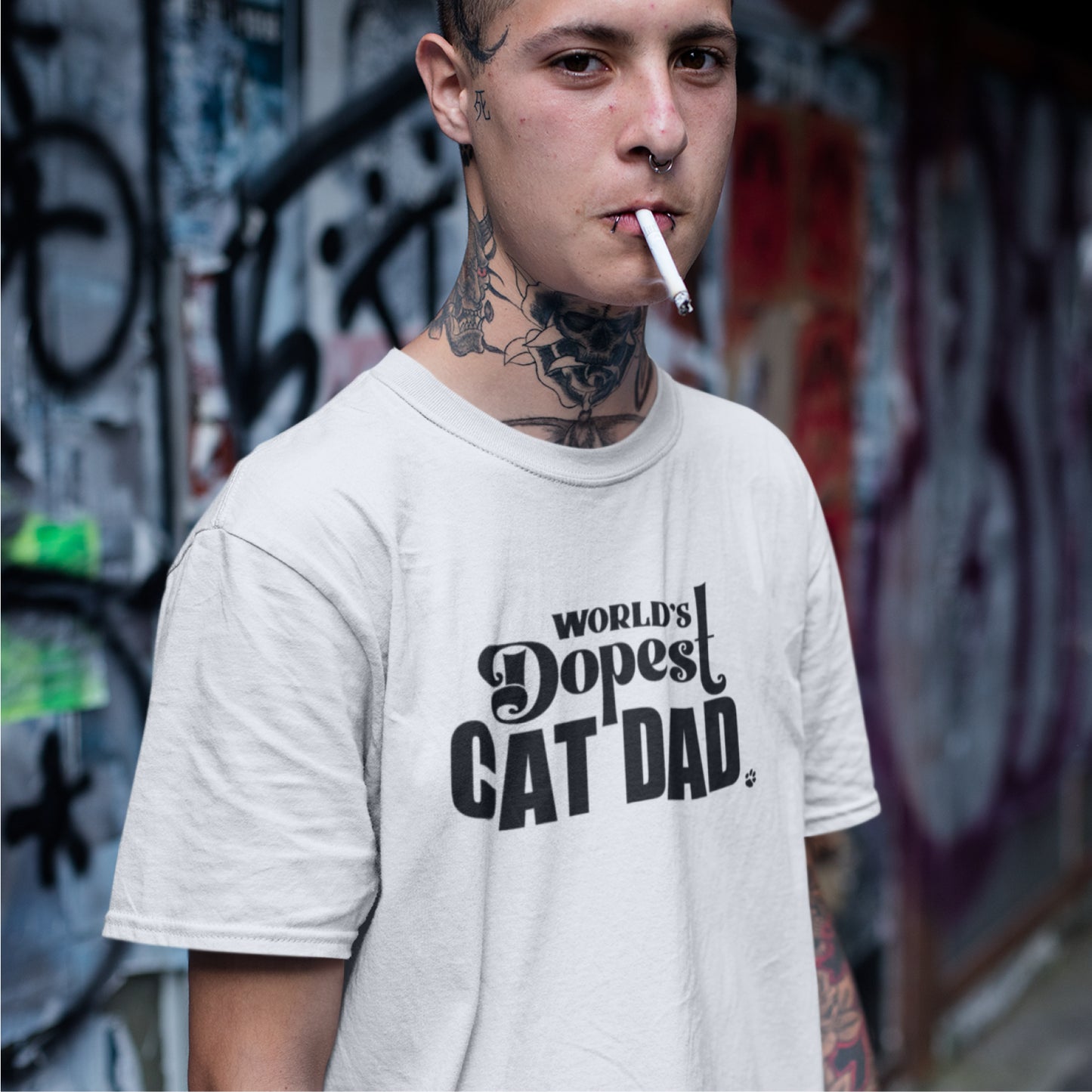 World's Dopest Cat Dad T-shirt