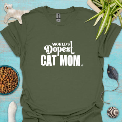 World's Dopest Cat Mom T-shirt