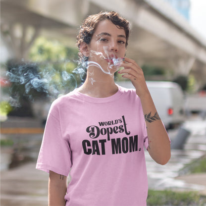 World's Dopest Cat Mom T-shirt