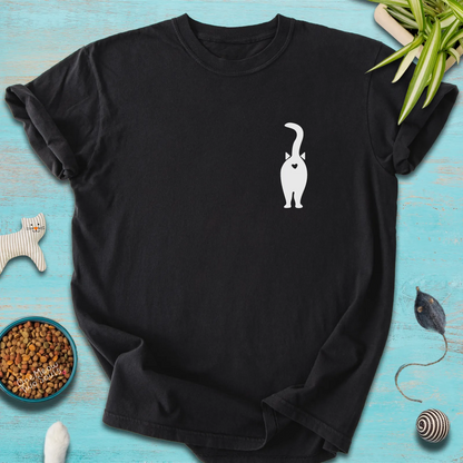 Pepper color Comfort Colors 1717 t-shirt with a funny cat Butt design. One Meow Two Sould brand.