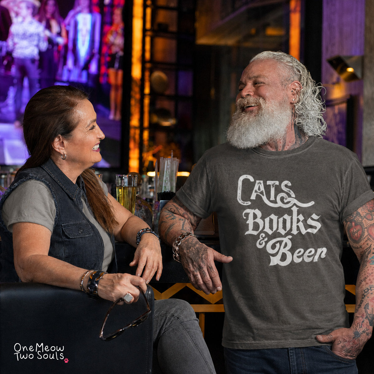 Cats Books Beer T-Shirt